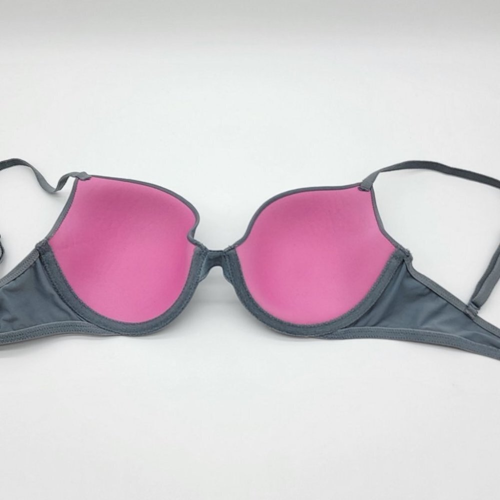 PINK Victorias Secret Wear Everywhere Demi Bra Size 32D Demi Buste Bra Gray - Picture 5 of 11